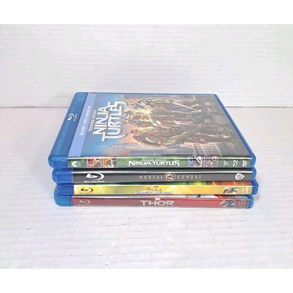 4 Blu Ray Lot TMNT Ninja Turtles, Thor Dark World, Mortal Kombat, Thor Ragnarok - Picture 1 of 3